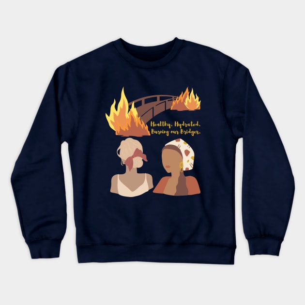 Burning Bridges Crewneck Sweatshirt by Artistic Oddities